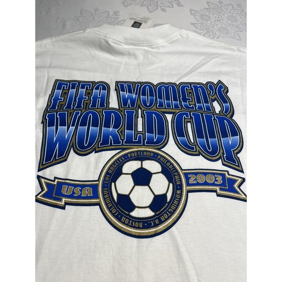 NWT Vintage 2003 FIFA Women’s World Cup Tee Shirt Sz L - Picture 1 of 11